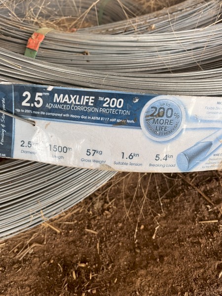 Clipex 2.5mm x 1500m High Tensile Plain Wire 