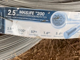 Clipex 2.5mm x 1500m High Tensile Plain Wire 