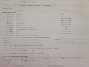 132mt Lucerne Hay 515kg 8x4x3 Bales