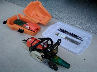 STIHL MS280 Chainsaw with ATOM Borer Fitted