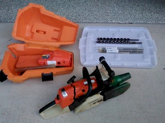 STIHL MS280 Chainsaw with ATOM Borer Fitted