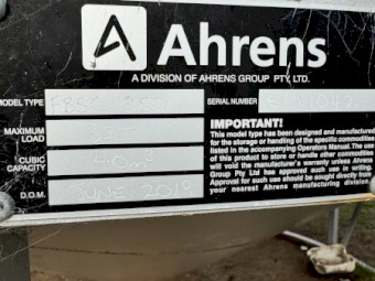 2019 Ahrens 32 tonne Field Bin