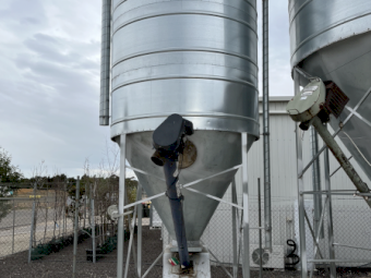 1 x Grain Silo with Auger 24T & 1 x Pellet Silo with Auger 9T
