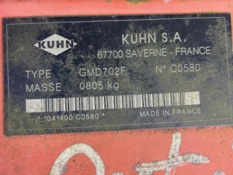 Kuhn GMD702F Front Mount Mower