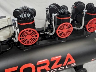 FORZA Oil Free Air Compressor 300LPM 3 x 900W 100L 15amp