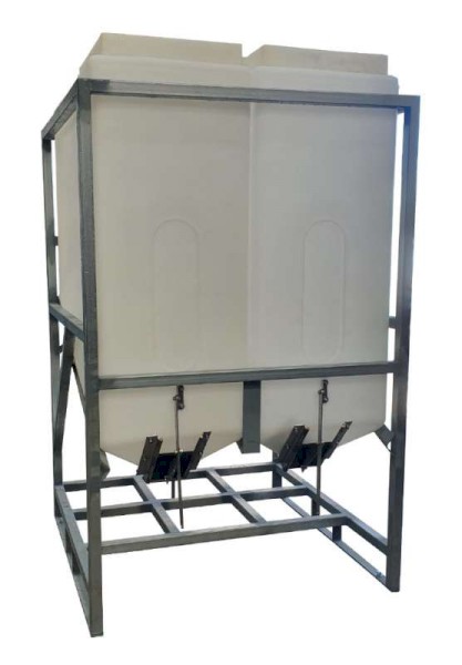 JACKY Silo 2-Module Side Discharge 800 Ltr (2x400L) KY Raised Centre Discharge