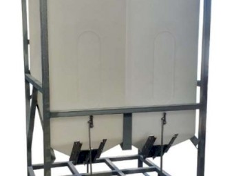 JACKY Silo 2-Module Side Discharge 800 Ltr (2x400L) KY Raised Centre Discharge