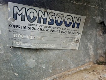 Hard Hose Irrigator   1100 IRL-300    2016 model