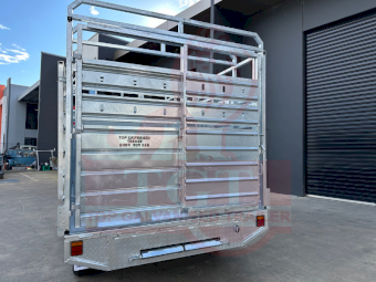 12x7 CATTLE TRAILER & FLAT TOP 2 IN 1 TRAILER ATM 3500KG WITH RAMP REMOVABLE CRATE CAGE