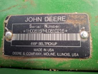 2020 John Deere 615P Belt Pickup