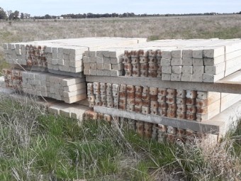 Concrete fence posts