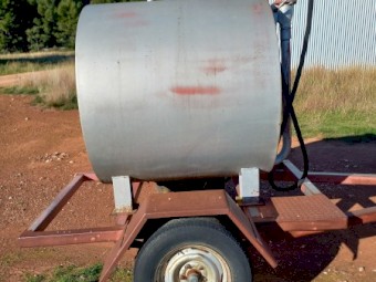 Custom made fuel tank trailer