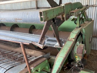 John Deere 930 header front with Smale Pea Plucker