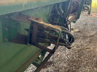 John Deere 930 header front with Smale Pea Plucker