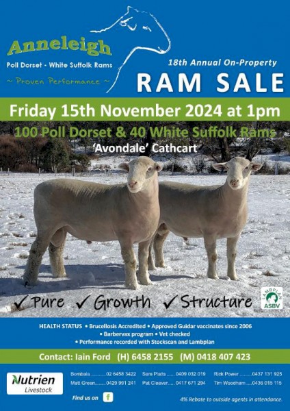 Annual Ram Sale 15th November 2024