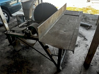 Used Bench Saw with tractor gearbox