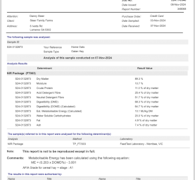 630mt Oaten Hay 700kg 8x4x3 Bales