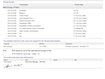 60mt Wheaten Hay 700kg 8x4x3 Bales