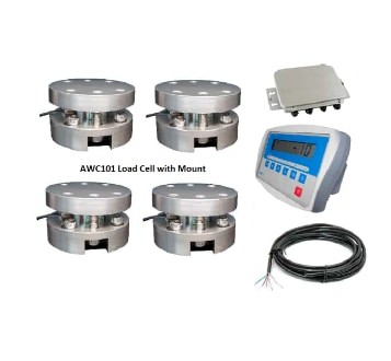 Tank /Silo/ Hopper Weighing kit (St steel) 2500kg   (2.5t) with mount 