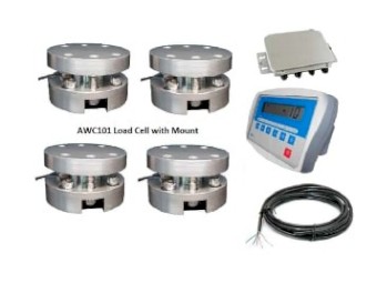 Tank /Silo/ Hopper Weighing kit (St steel) 2500kg   (2.5t) with mount