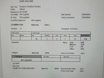 S&W Seed Company Grain Sorgham - Gibson 20kg bags