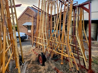 Orchards Ladders and Trailers for Tree Pruning, Picking