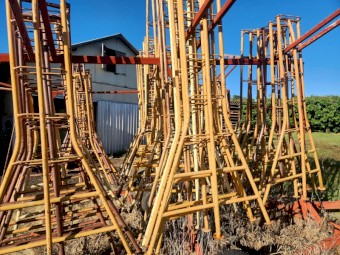 Orchards Ladders and Trailers for Tree Pruning, Picking