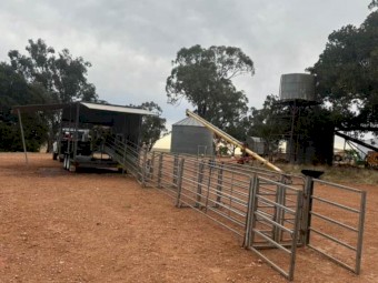 Peak Hill handler on riv steel trailer 