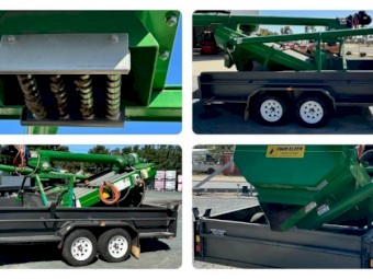 Electric 7 barrel Kwik Kleen on 12 x 7 trailer