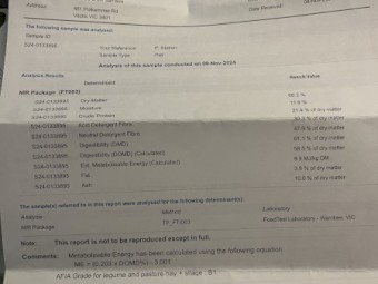 50mt Vetch Hay 650-700kg 8x4x3 Bales