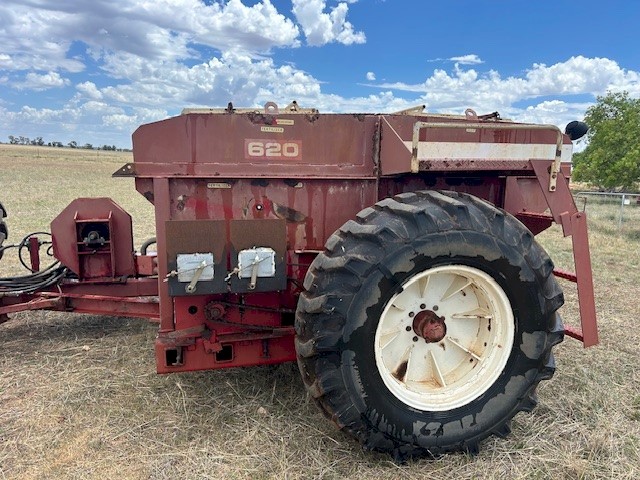 Napier 620 air seeder and smaller napier air seeder with PJ Green small seeds box