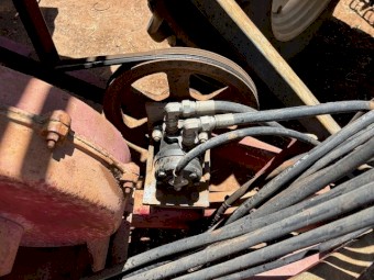 Napier 620 air seeder and smaller napier air seeder with PJ Green small seeds box