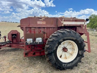 Napier 620 air seeder and smaller napier air seeder with PJ Green small seeds box