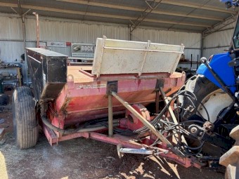 Napier 620 air seeder and smaller napier air seeder with PJ Green small seeds box