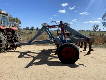 Agrowplow 9 tine trailed deep ripper