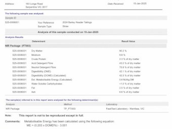 2024 Barley Straw (Header Tailings)