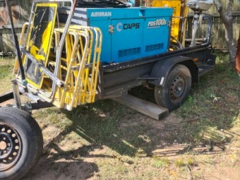 Airman PDS100 air compressor with Grundomat