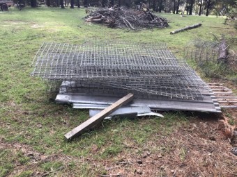 Galvanised roll top mesh  fencing panels 2400x900