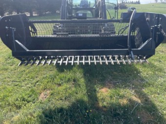 Himac rock Picker Euro hitch Bobcat/tractor 2210mm