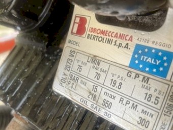 Mounted Boom Spray with Bertolini Pump