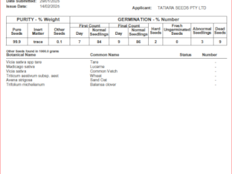 10mt Popany Vetch Seed