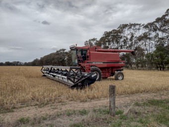 Case IH 1688 with 36ft 1040 front and 1015 pickup
