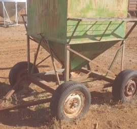 Home made feed out wagon