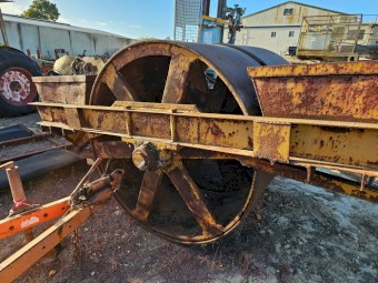 Steel Drum Trailing Roller - 1530mm Diameter x 1630mm Wide