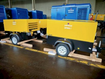185 cfm by New Atlas Copco, powered by the reliable Kubota 1505v- T 4 cylinder  diesel turbo engine, portable Air Compressor