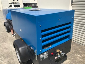 185 cfm by New Atlas Copco, powered by the reliable Kubota 1505v- T 4 cylinder  diesel turbo engine, portable Air Compressor