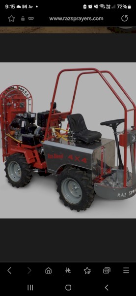 Croplands RAZ Self propelled greenhouse sprayer