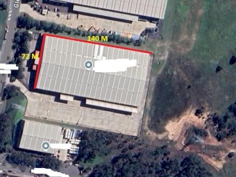 Large Shed near New 10000 Sqm (140M Length, 72M Wide, 10M Eve Height )