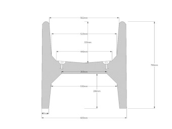 CONCRETE AG-CRETE FEEDLOT WATER TROUGHS 10' / 3M - ENCLOSED PLUMBING - AG-CRETE