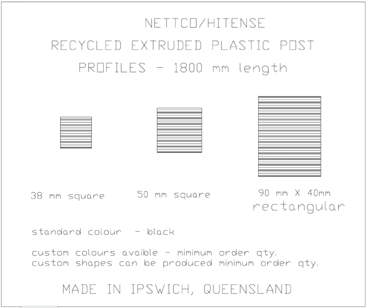 RECYCLED PLASTIC FENCE POSTS 